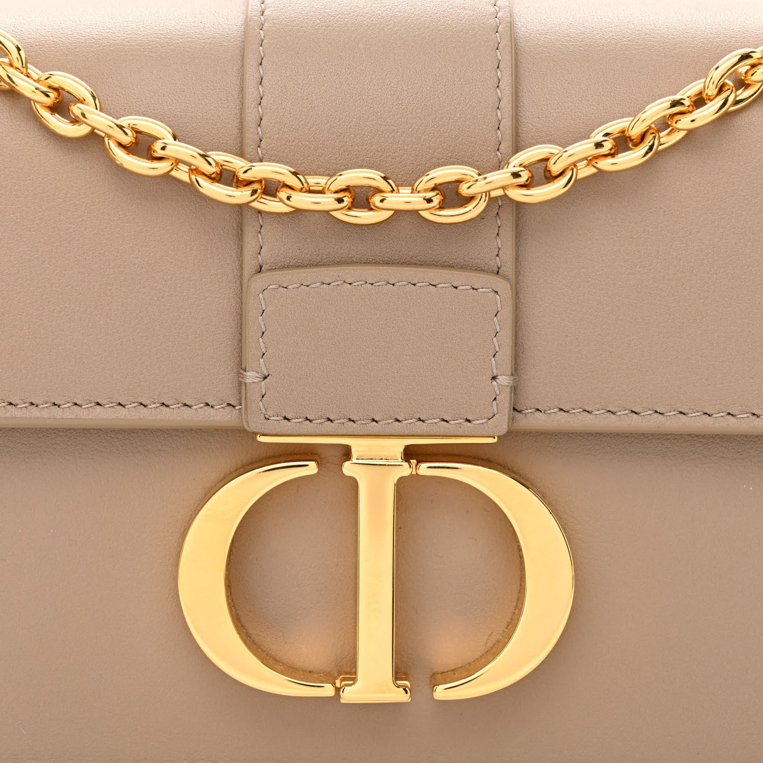 Christian Dior Grained Calfskin 30 Montaigne East West Chain Flap Bag Hazelnut 7 of 10