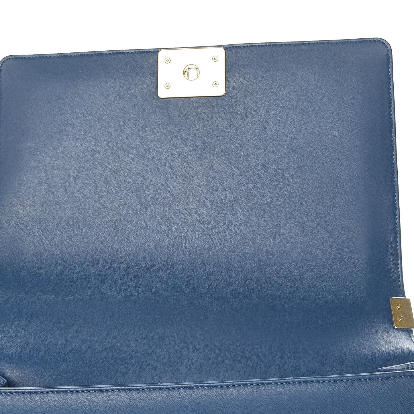 Lambskin Quilted New Medium Boy Flap Blue