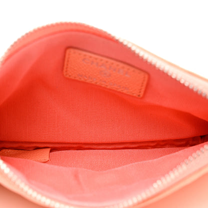 Chanel Caviar Quilted Small Cosmetic Case Coral 5 of 7