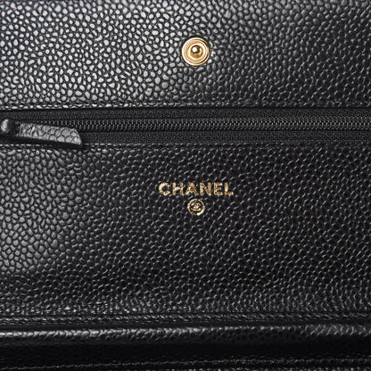 Chanel Caviar Quilted Wallet On Chain WOC Black 6 of 13