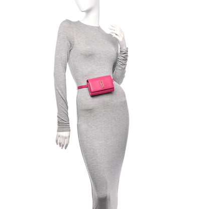 Saint Laurent Grain De Poudre Monogram Kate Belt Bag Fuchsia 2 of 13