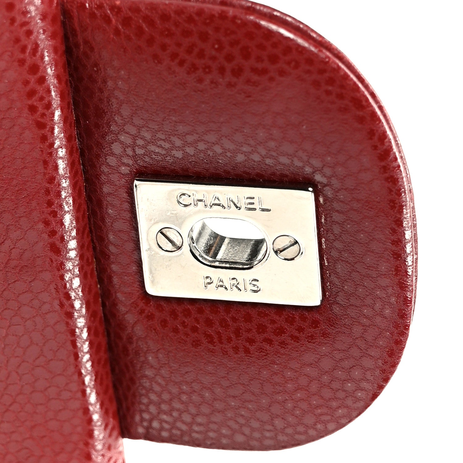 Chanel Caviar Quilted Maxi Double Flap Dark Red 6 of 10