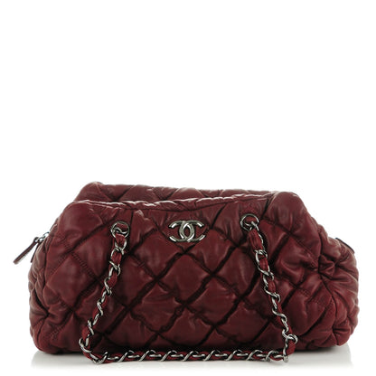 Chanel Calfskin Bubble Quilt Bowler Bordeaux 1 of 7