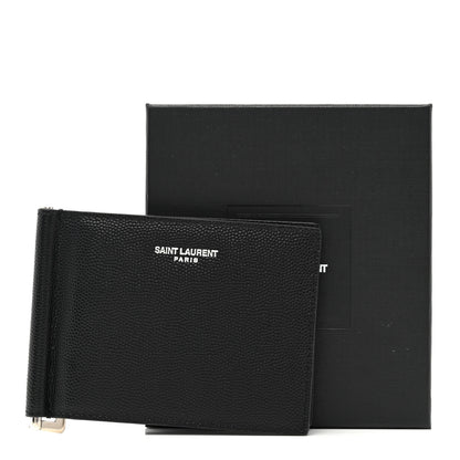 Saint Laurent Grain De Poudre Bill Clip Card Case Black 8 of 8
