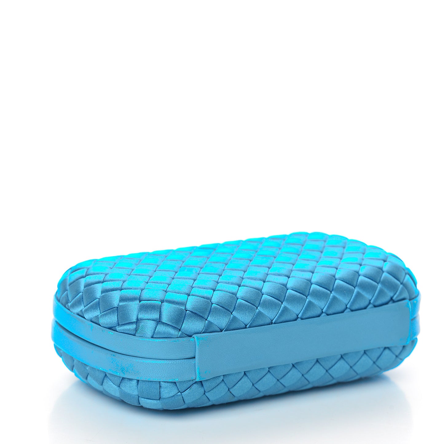 Satin Intrecciato Impero Knot Clutch Teal