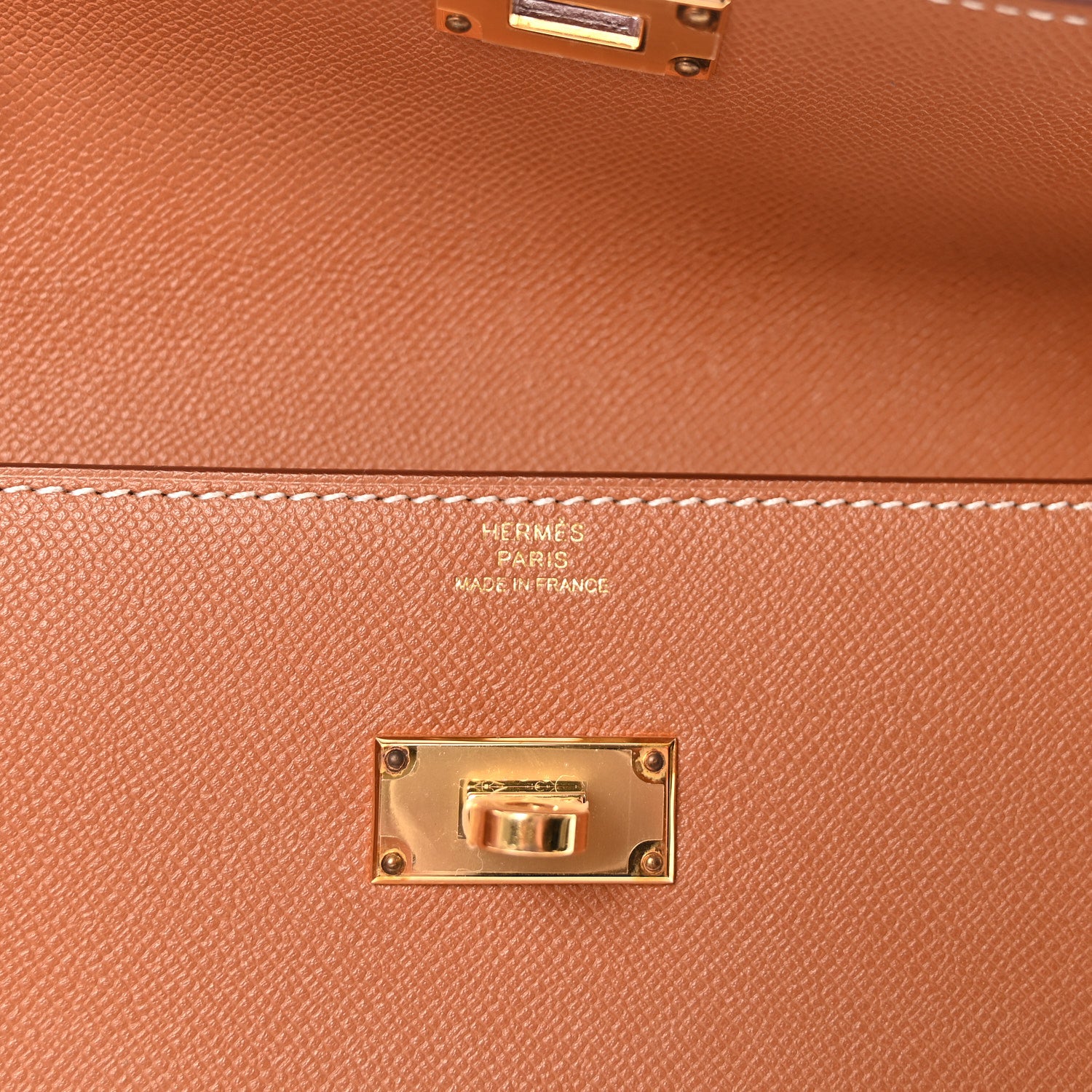 Hermes Madame Calfskin Kelly Pocket Long Wallet Gold 6 of 8