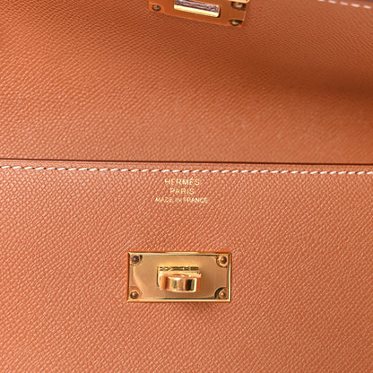 Hermes Madame Calfskin Kelly Pocket Long Wallet Gold 6 of 8