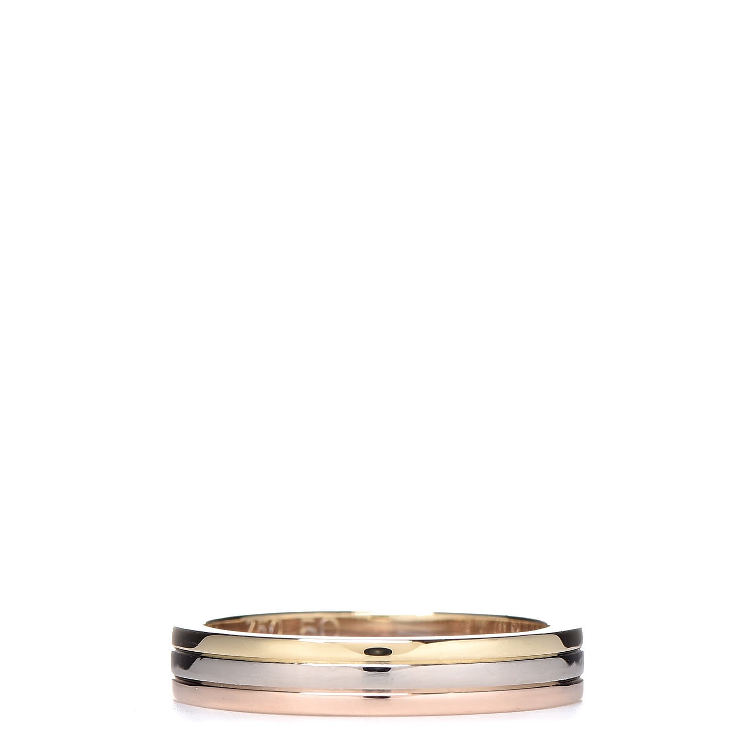 Cartier 18K Pink White Yellow Gold 3.5mm Vendome Louis Cartier Wedding Band Ring 50 5.25 1 of 4