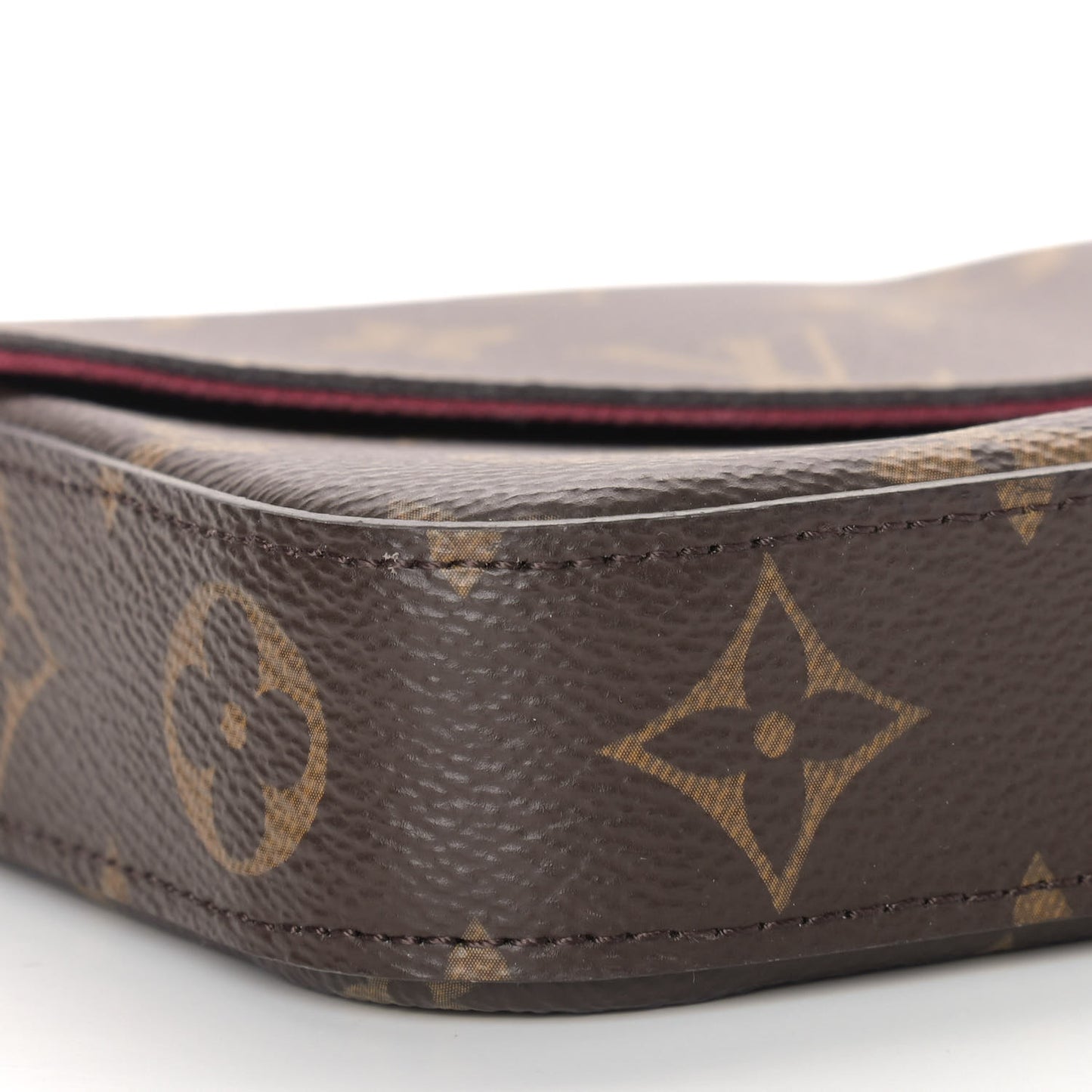 Monogram Pochette Felicie Chain Wallet Fuchsia