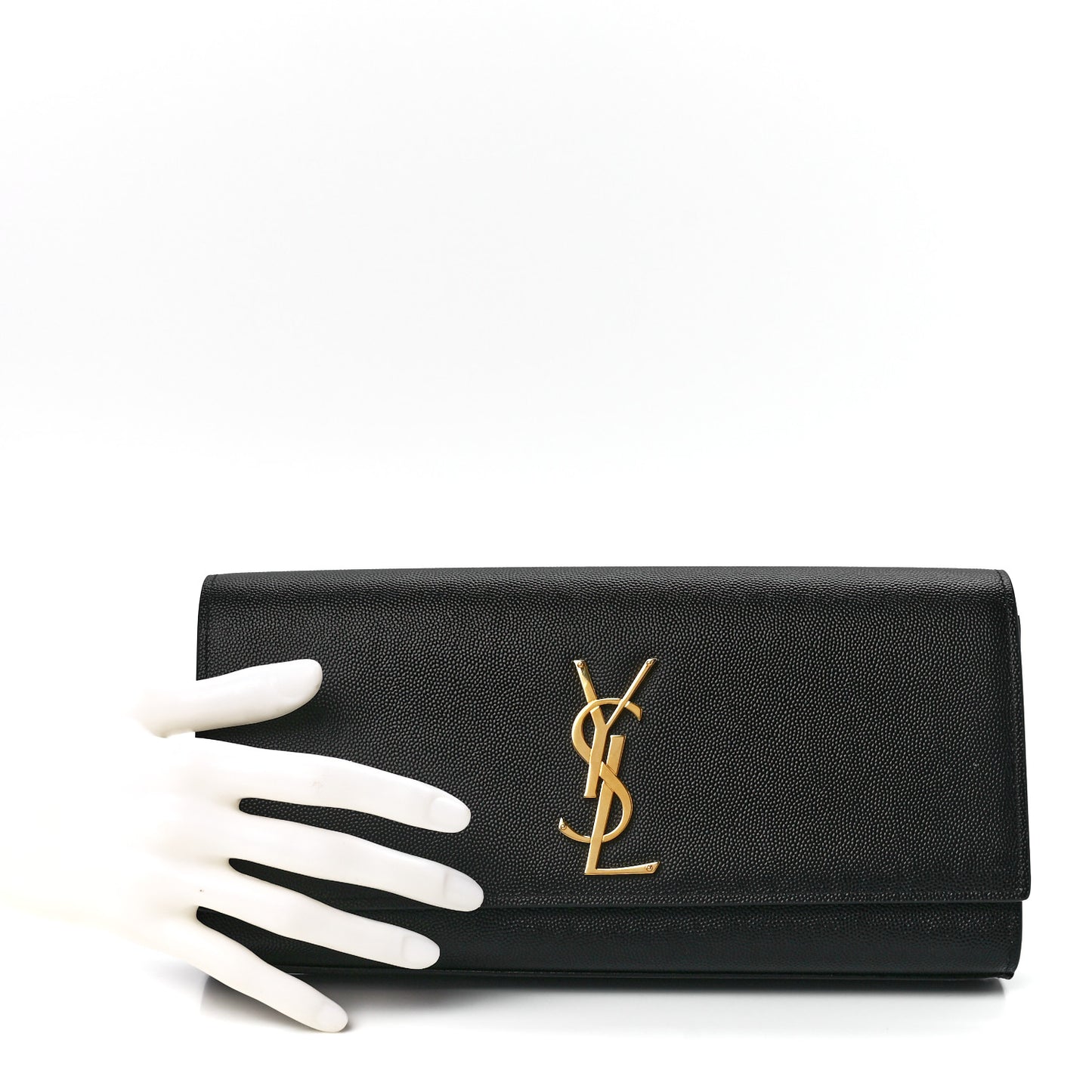Grain De Poudre Monogram Cassandre Clutch Black