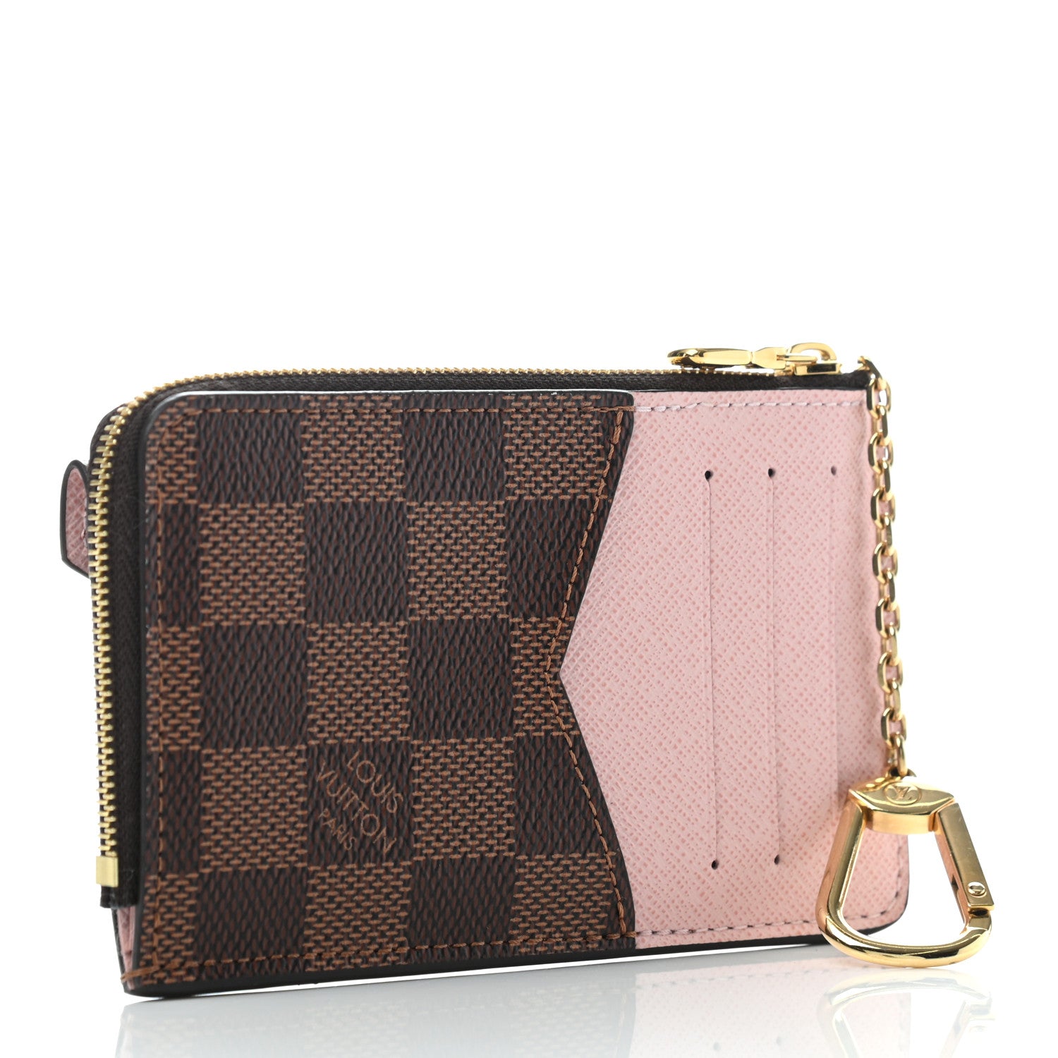 Louis Vuitton Damier Ebene Recto Verso Card Holder Rose Ballerine 3 of 6