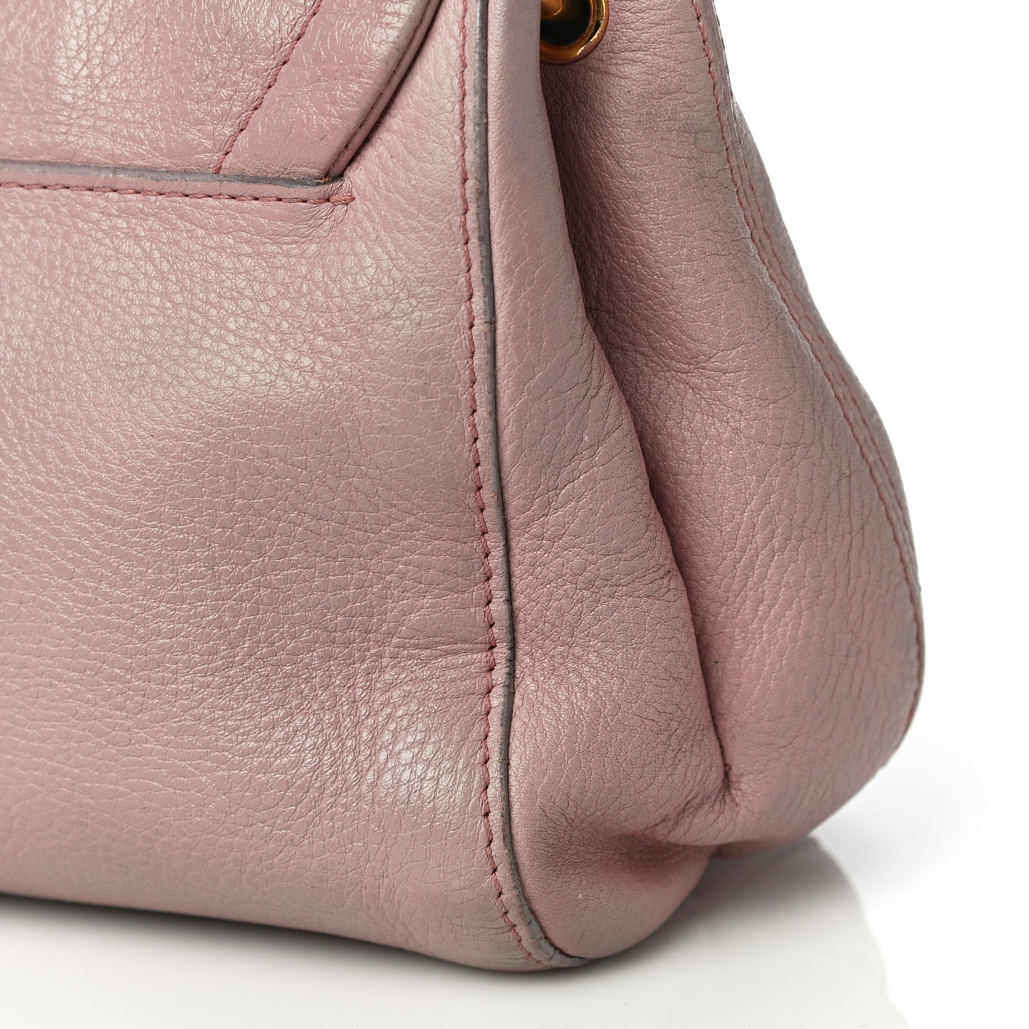 Grained Calfskin Shoulder Bag Pink