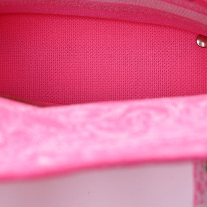 Christian Dior Canvas Toile De Jouy Reverse Embroidered Medium Lady D-Lite Fluorescent Pink 5 of 10
