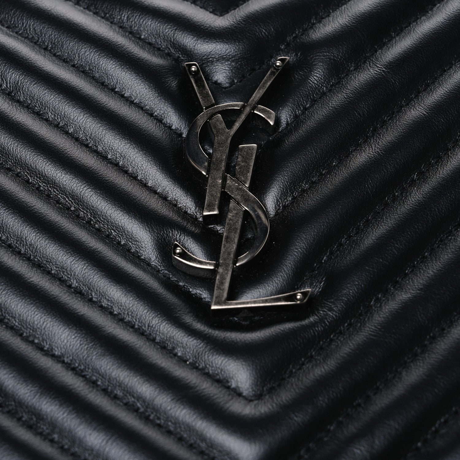 Saint Laurent Calfskin Matelasse Monogram Lou Camera Bag Black 11 of 11