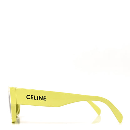 Celine Acetate Cat Eye Sunglasses CL 40197U Neon Green 3 of 7