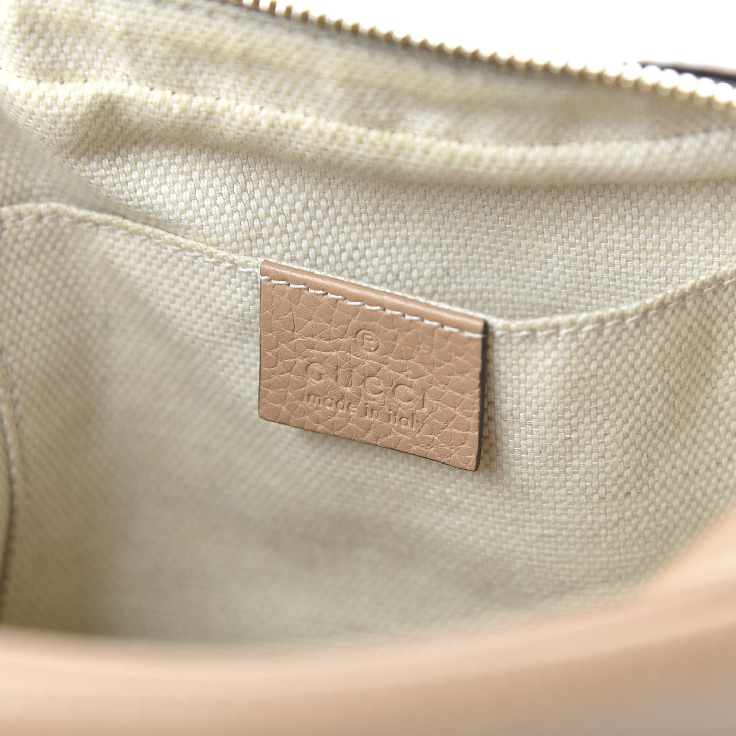 Pebbled Calfskin Small Soho Disco Bag Rose Beige