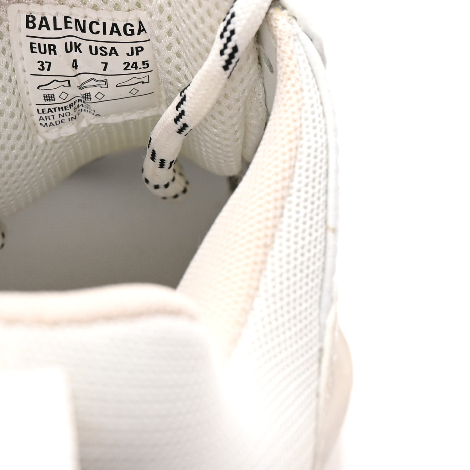 Balenciaga Fabric Mesh Clear Sole Womens Triple S Sneakers 37 White 18 of 18