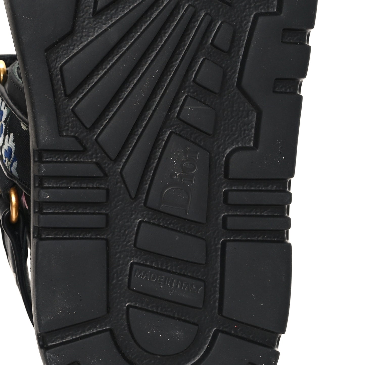 Technical Fabric Petites Fleurs Print Dioract Sandals 36.5 Black Multicolor