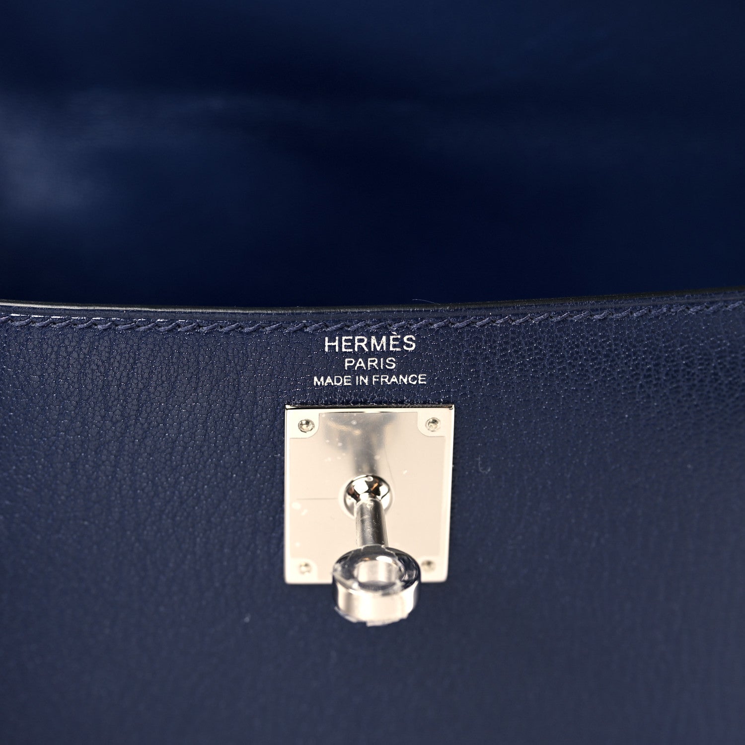 Hermes Chevre Mysore Kelly Elan Sellier Bleu Nuit 7 of 10