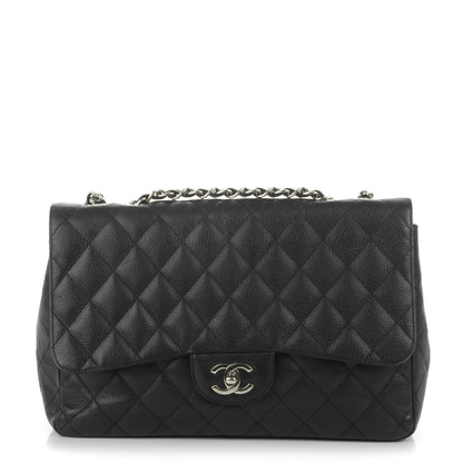 Chanel Caviar Quilted Jumbo Single Flap Black 1 of 7