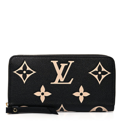 Louis Vuitton Empreinte Monogram Giant Zippy Wallet Black Beige 1 of 7