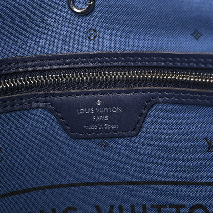 Louis Vuitton Monogram Escale Neverfull MM Blue 6 of 9