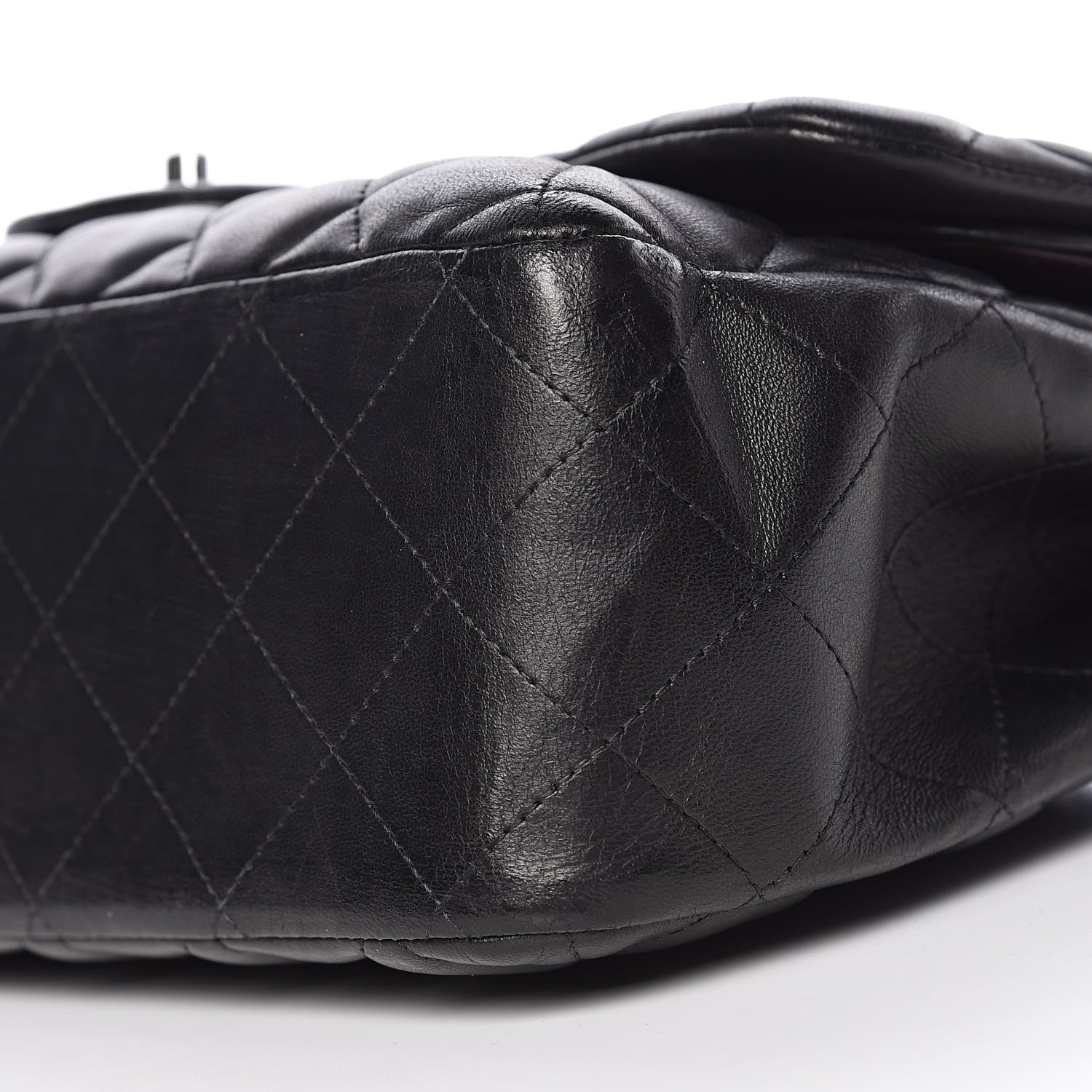 Chanel Lambskin Quilted Jumbo Double Flap Black 9 of 13