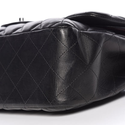 Chanel Lambskin Quilted Jumbo Double Flap Black 9 of 13