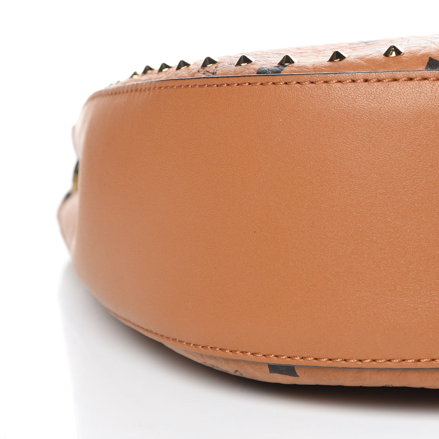Visetos Studded Medium Patricia Hobo Cognac