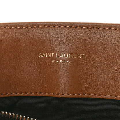 Saint Laurent Suede Y Quilted Monogram Medium Loulou Chain Satchel Cinnamon 7 of 10