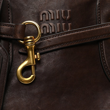 Miu Miu Nappa Medium Aventure Bag Briarwood 7 of 9