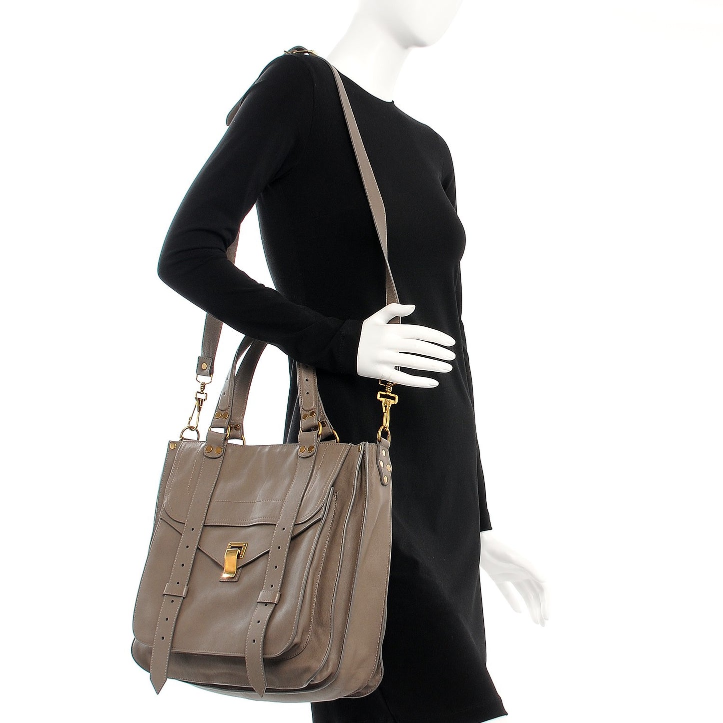 Lambskin PS1 Tote Smoke