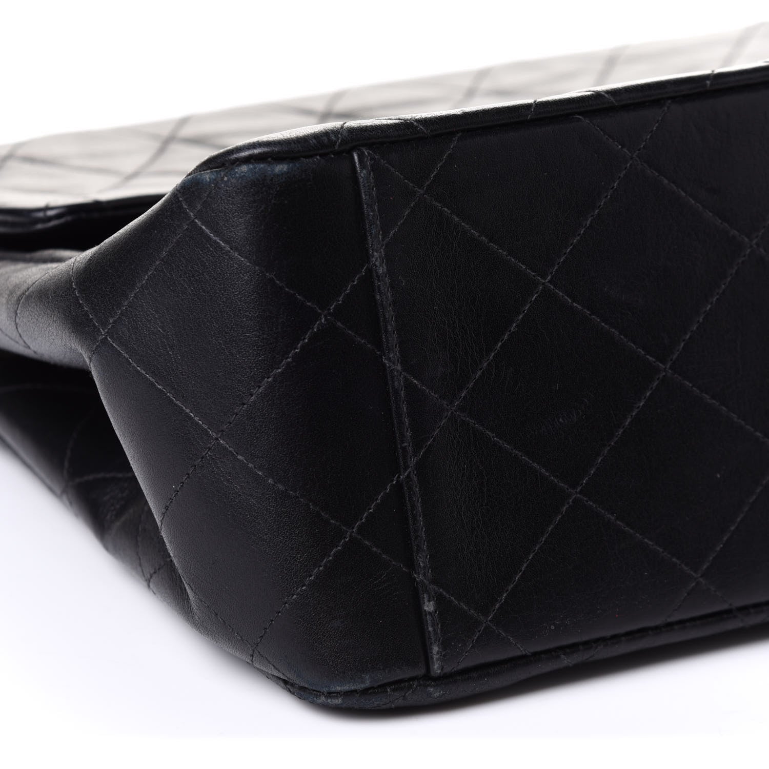 Chanel Lambskin Quilted XL Jumbo Single Flap Black 9 of 10