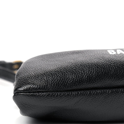 Balenciaga Grained Calfskin Logo Cloud Clutch XS Black 6 of 9