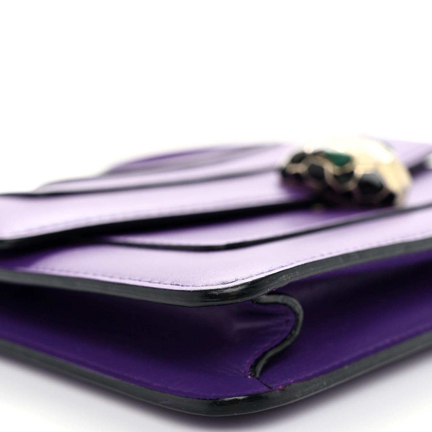 Bulgari Calfskin Serpenti Forever Shoulder Bag Purple 9 of 10