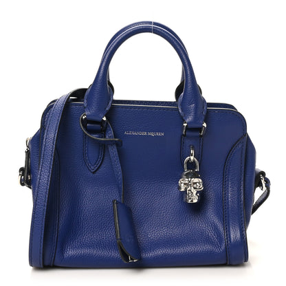 Alexander McQueen Pebbled Calfskin Mini Skull Padlock Zip Around Tote Ultramarine 1 of 10