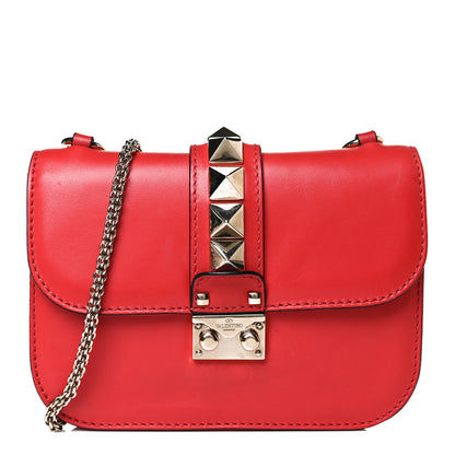 Valentino Garavani Vitello Small Glam Lock Rockstud Flap Red 1 of 15