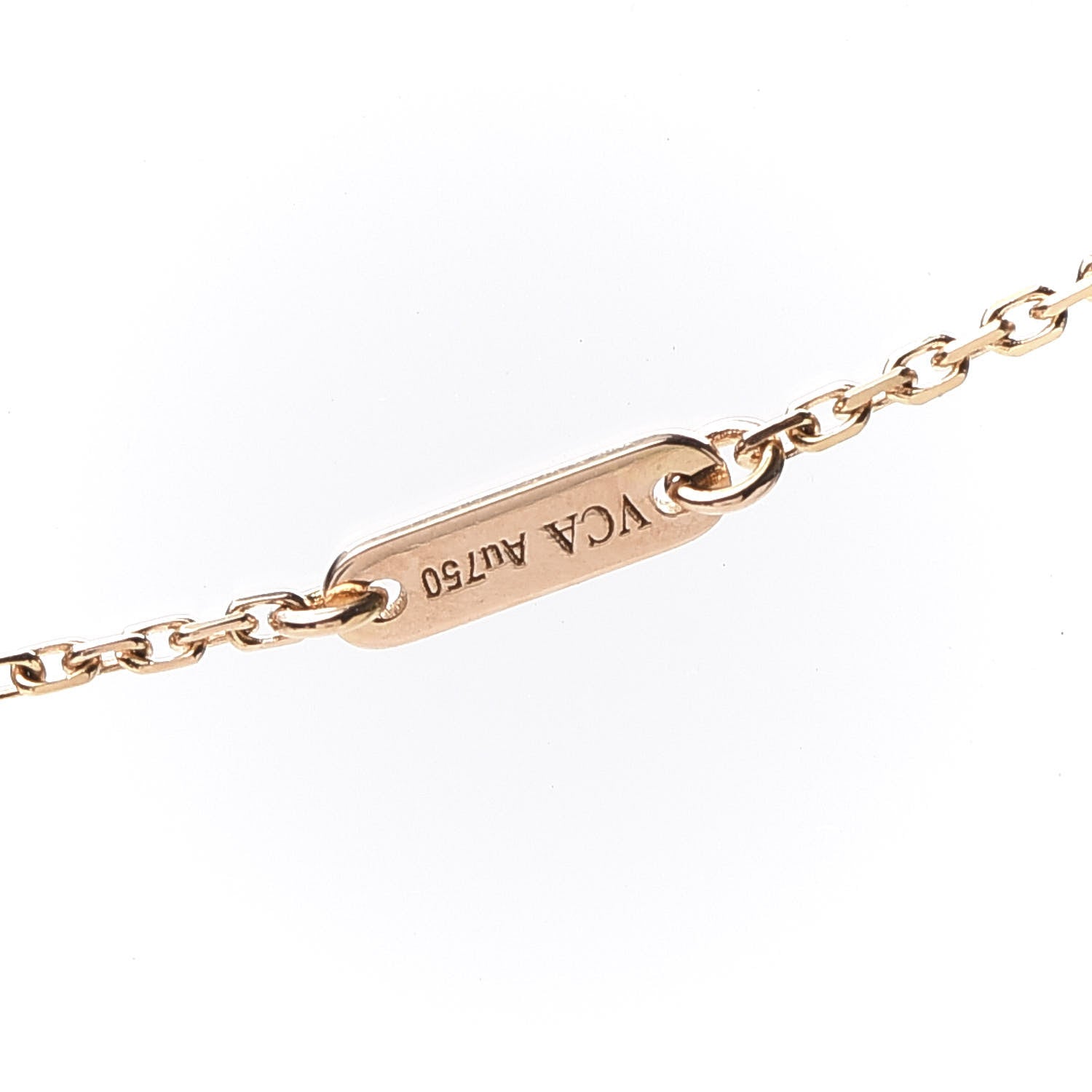 Van Cleef & Arpels 18K Rose Gold Carnelian Sweet Alhambra Pendant Necklace 6 of 8