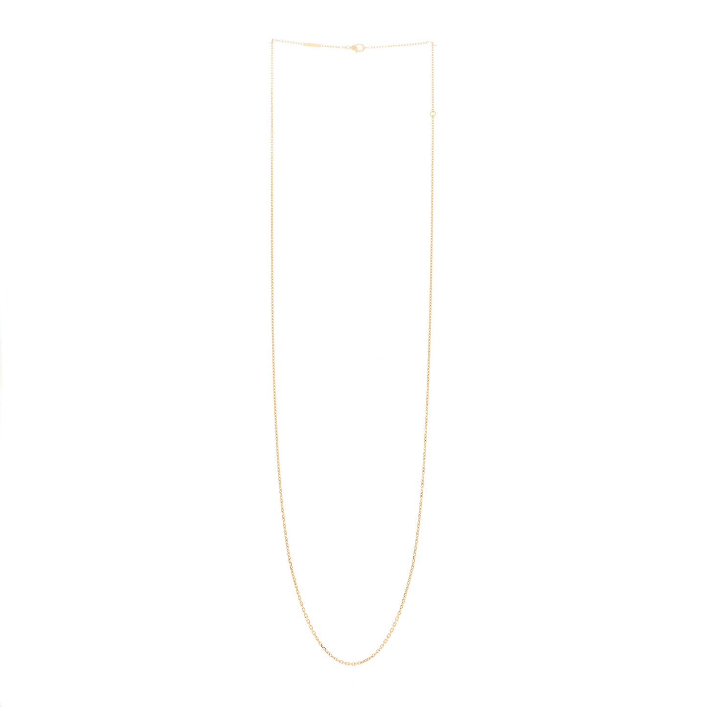 18K Yellow Gold Trace Chain Necklace 70cm