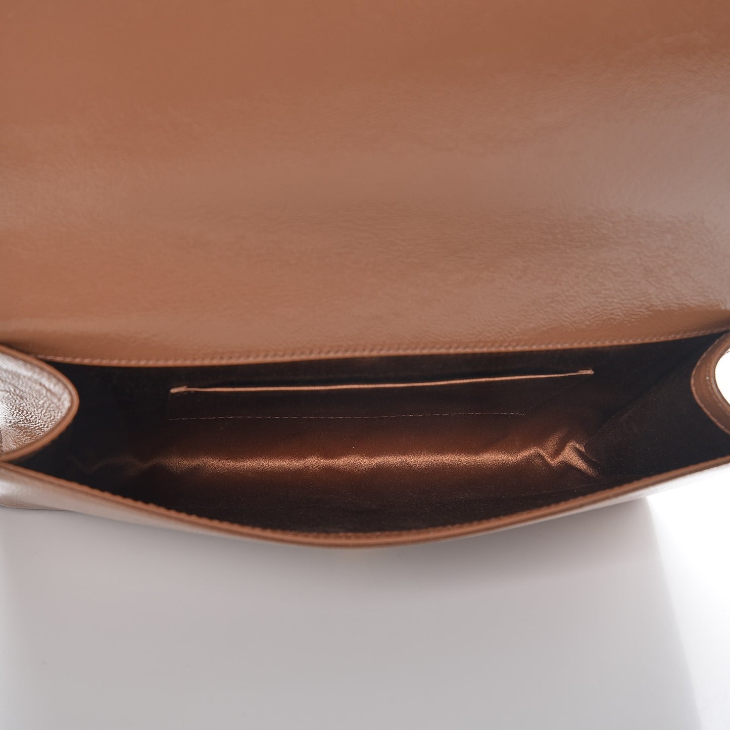 Textured Patent Calfskin Monogram Large Belle De Jour Clutch Nude