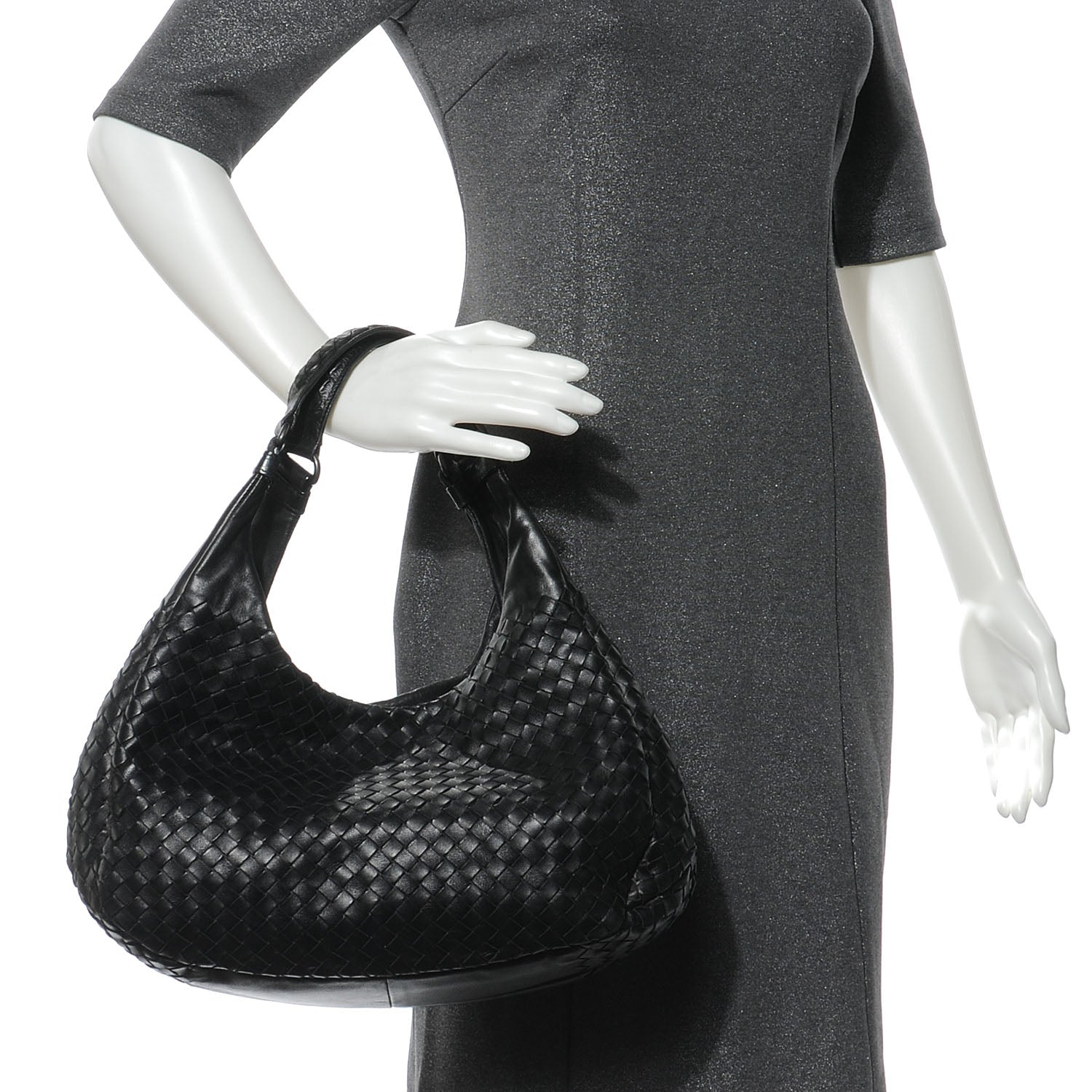 Bottega Veneta Intrecciato Nappa Campana Nero Black 2 of 8