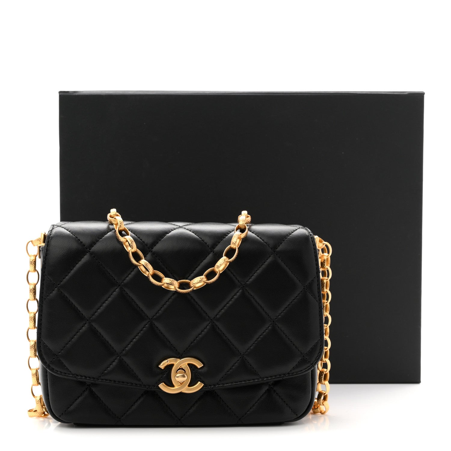 Chanel Lambskin Quilted Small CC Coin Flap Bag Black 11 of 11
