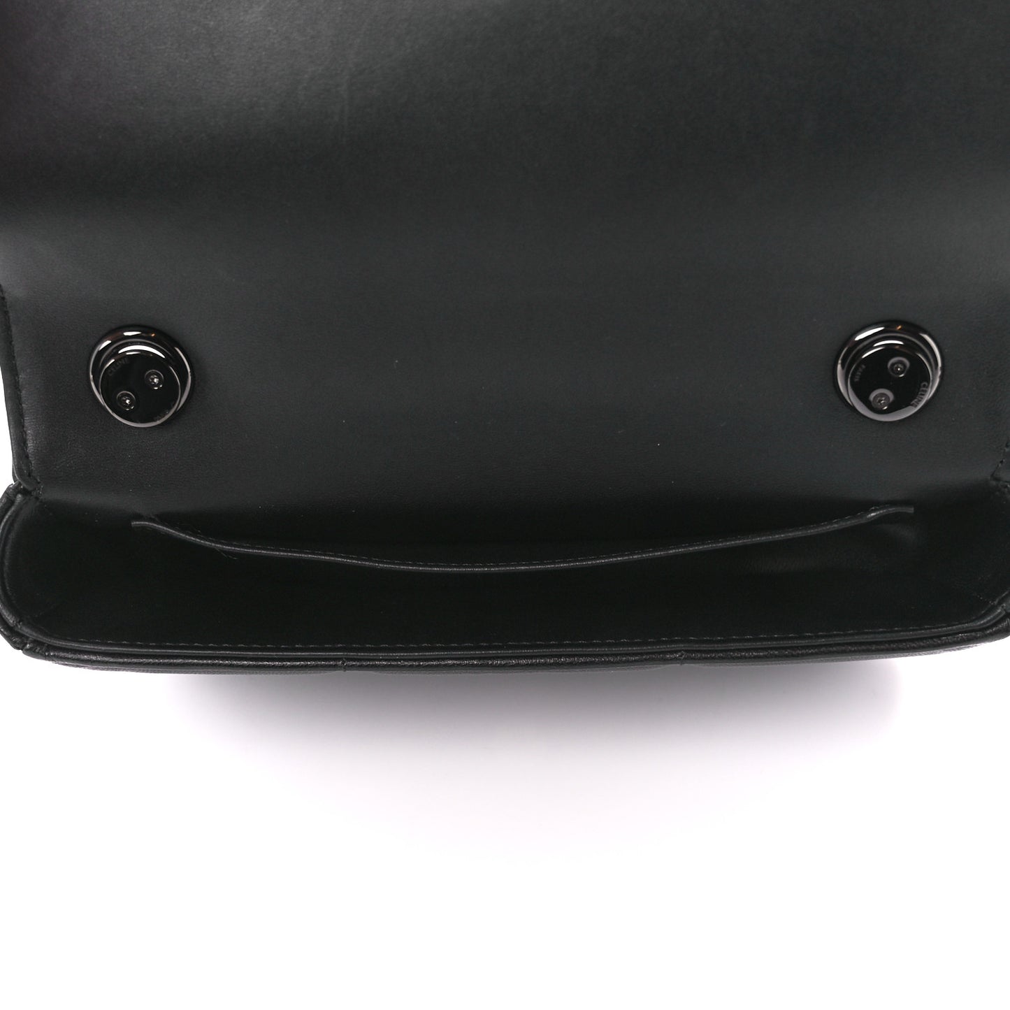 Goatskin Matelasse Chain Shoulder Bag Black