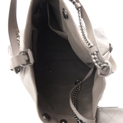 Chanel Calfskin Stitched Large Hobo Grey 6 of 10