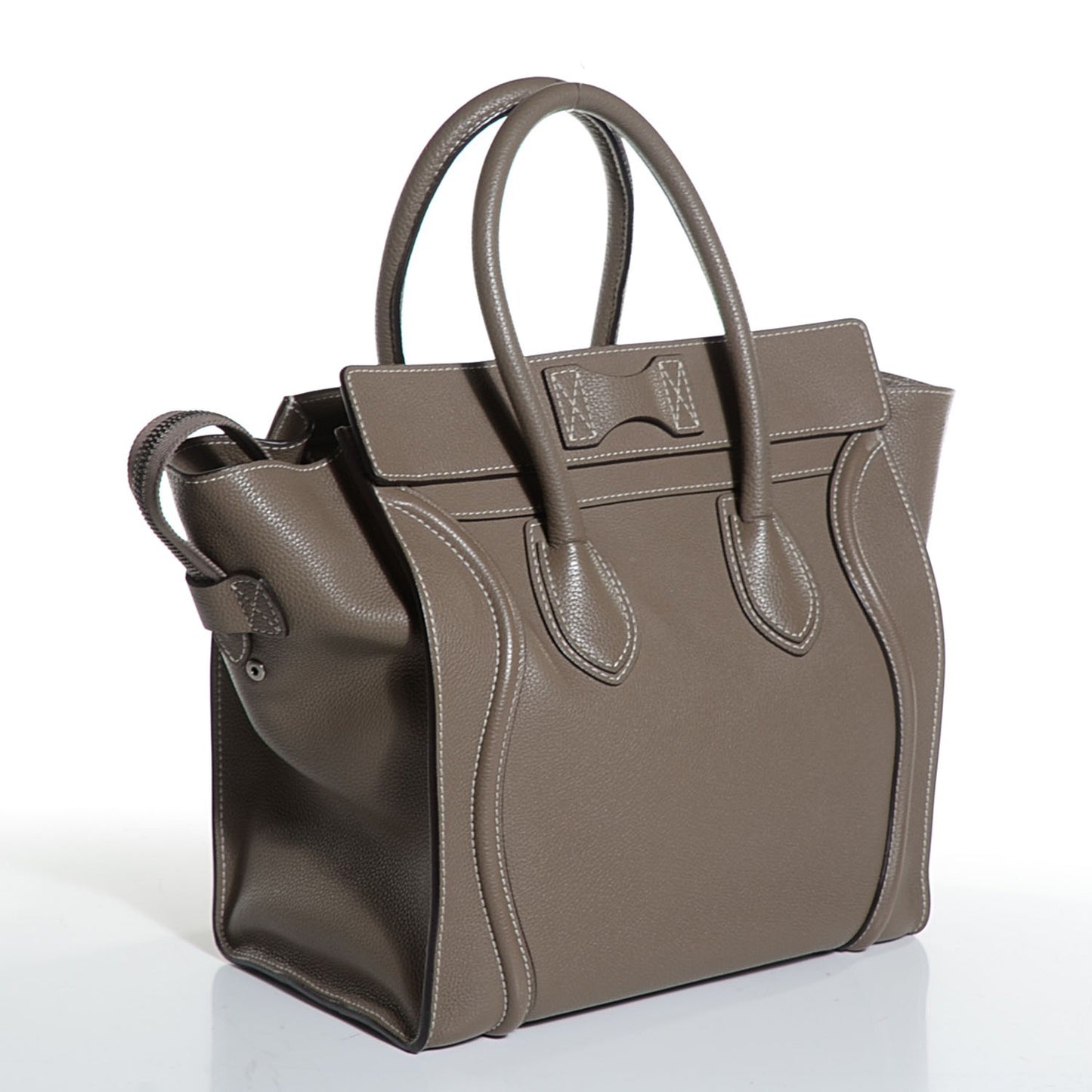 Drummed Calfskin Mini Luggage Souris