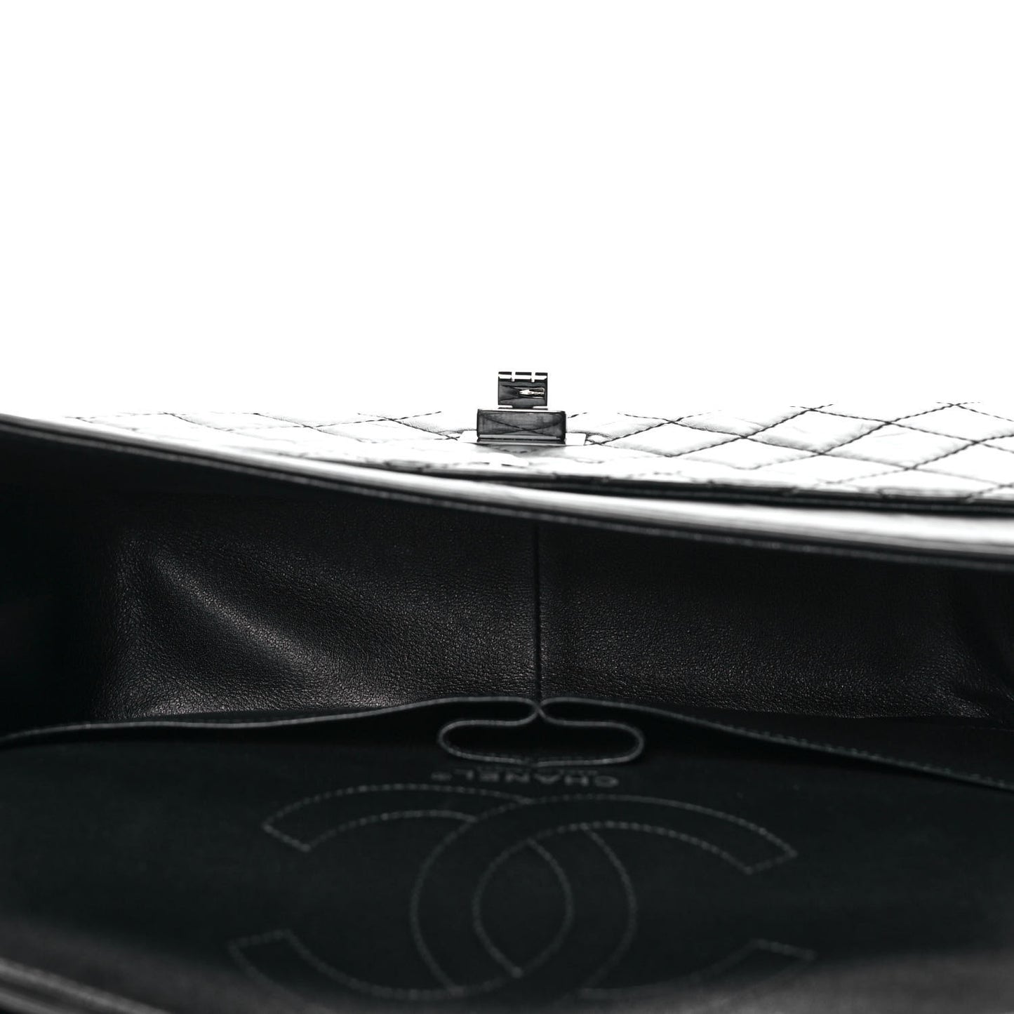 Aged Calfskin Quilted 2.55 Reissue 226 Flap So Black