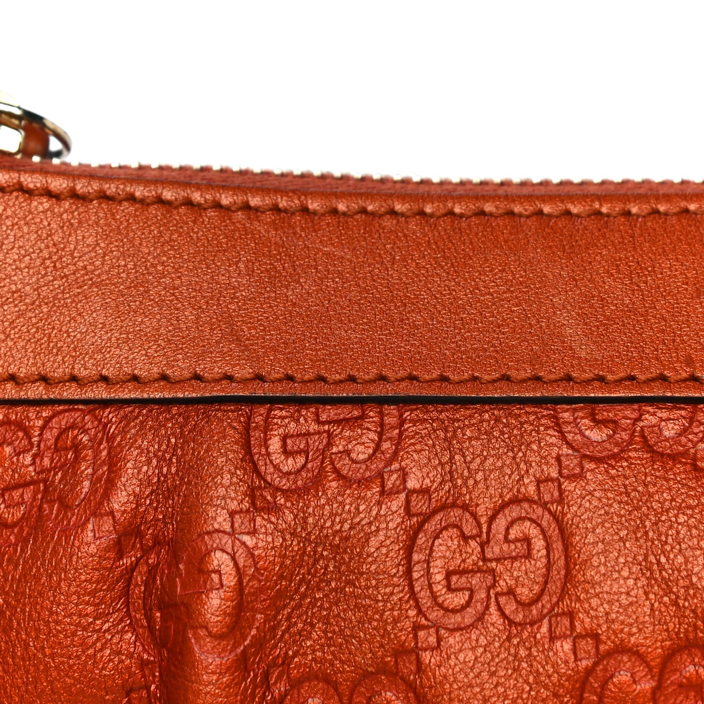 Guccissima Heart Wristlet Orange