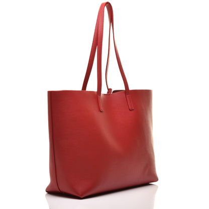 Saint Laurent Calfskin Large Shopping Tote Rouge Eros 3 of 9