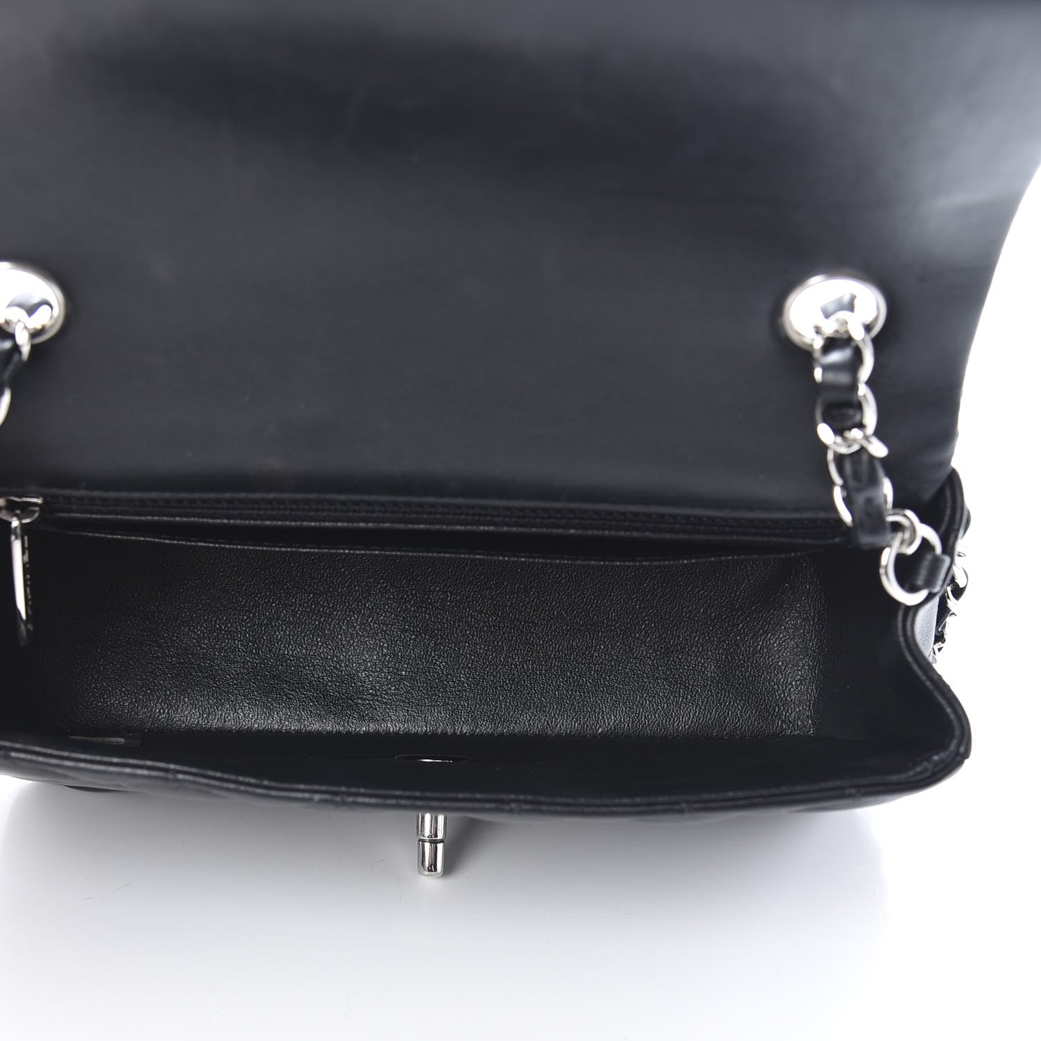 Chanel Lambskin Quilted Mini Rectangular Flap Black 5 of 12