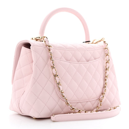 Chanel Caviar Quilted Small Coco Handle Flap Light Pink 3 of 10